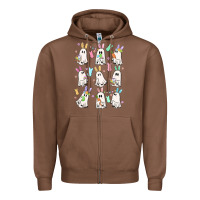 Chestnut bunny ghost Zipper Hoodie - MaliasSmallBusiness