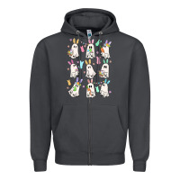 Smoke bunny ghost Zipper Hoodie - MaliasSmallBusiness
