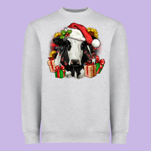 Christmas Holstein Heavyweight Sweatshirt Designed By Jahusdesignshop