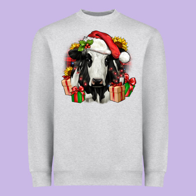 Christmas Holstein Heavyweight Sweatshirt Designed By Jahusdesignshop