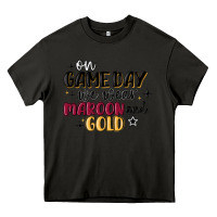Asphalt on game day we wear maroon and gold Heavy Core Tee - MaliasSmallBusiness