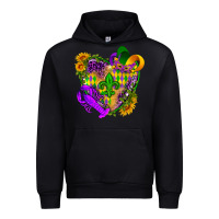 Black Mardi Gras heart Urban Hoodie - HowdyJamesFarm