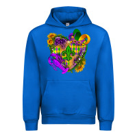 Cobalt Mardi Gras heart Urban Hoodie - HowdyJamesFarm