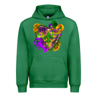 Emerald Mardi Gras heart Urban Hoodie - HowdyJamesFarm