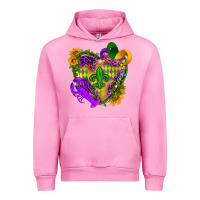 Fuchsia Pink Mardi Gras heart Urban Hoodie - HowdyJamesFarm