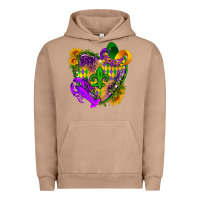 Pigment Burro Mardi Gras heart Urban Hoodie - HowdyJamesFarm
