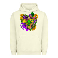 Pigment Pistachio Mardi Gras heart Urban Hoodie - HowdyJamesFarm