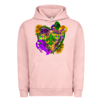 Pigment Salmon Mardi Gras heart Urban Hoodie - HowdyJamesFarm