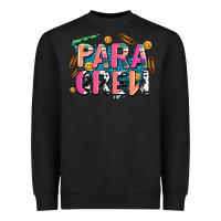 Black para crew Heavyweight Sweatshirt - AdoDesignShop
