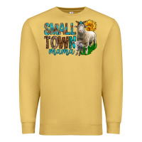 Antique Gold Small Town Mama With Sheeps Premium Sweatshirt - BundleAndBundleShop