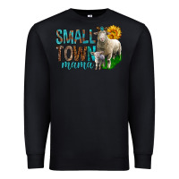 Black Small Town Mama With Sheeps Premium Sweatshirt - BundleAndBundleShop