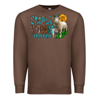 Chestnut Small Town Mama With Sheeps Premium Sweatshirt - BundleAndBundleShop