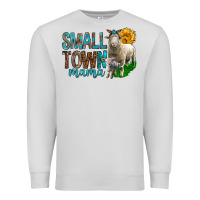 Dove Grey Small Town Mama With Sheeps Premium Sweatshirt - BundleAndBundleShop