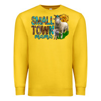 Lemon Small Town Mama With Sheeps Premium Sweatshirt - BundleAndBundleShop