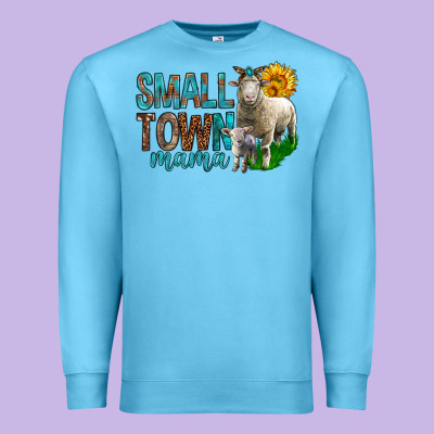 Small Town Mama With Sheeps Premium Sweatshirt Designed By Bundleandbundleshop