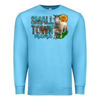 Ocean Blue Small Town Mama With Sheeps Premium Sweatshirt - BundleAndBundleShop