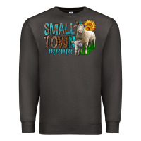 Smoke Small Town Mama With Sheeps Premium Sweatshirt - BundleAndBundleShop