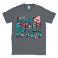Charcoal Heather i create smile what is your superpower Classic Tee - AdoDesignShop