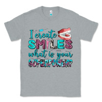 Heather Grey i create smile what is your superpower Classic Tee - AdoDesignShop