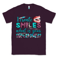 Plum i create smile what is your superpower Classic Tee - AdoDesignShop