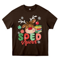 Chocolate Brown sped squad Heavy Core Tee - MaliasSmallBusiness