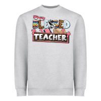 Heather Grey blessed teacher Heavyweight Sweatshirt - AdoDesignShop
