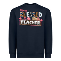 Navy blessed teacher Heavyweight Sweatshirt - AdoDesignShop