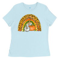 Baby Blue fall rainbow Ladies Tee - AdoDesignShop