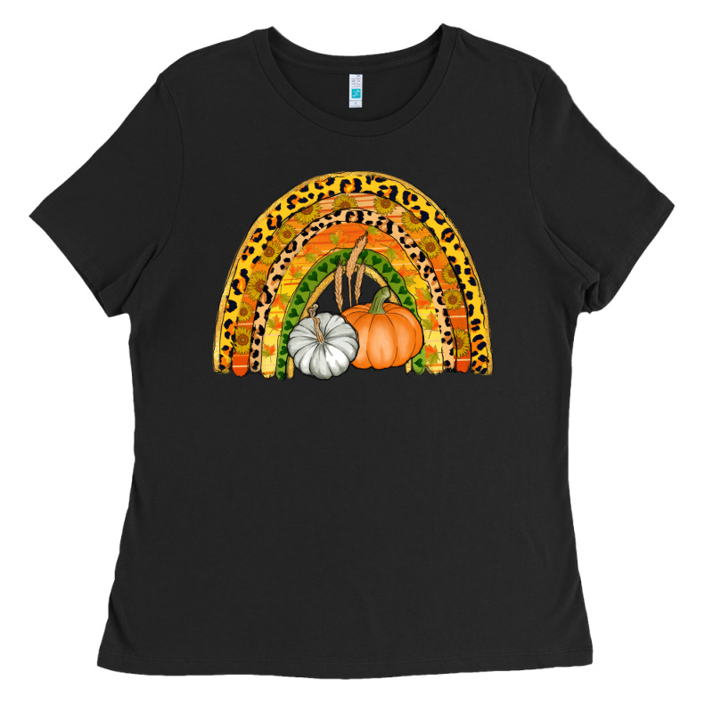 Fall Rainbow Ladies Tee by AdoDesignShop | Teevron