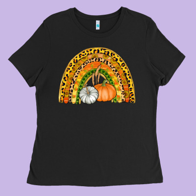 Fall Rainbow Ladies Tee Designed By Adodesignshop