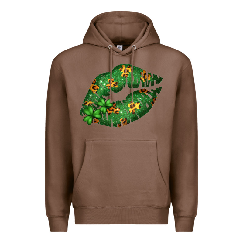 Green And Leopard Patterned Irish Day Lips Premium Hoodie by Bettercallsaul | Teevron