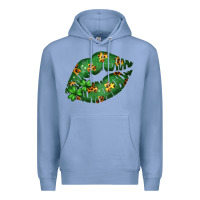 Colony Blue Green and Leopard Patterned Irish Day Lips Premium Hoodie - Bettercallsaul