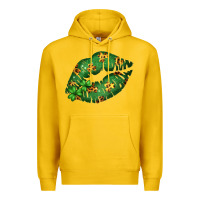 Lemon Green and Leopard Patterned Irish Day Lips Premium Hoodie - Bettercallsaul