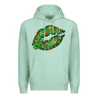 Seafoam Green and Leopard Patterned Irish Day Lips Premium Hoodie - Bettercallsaul