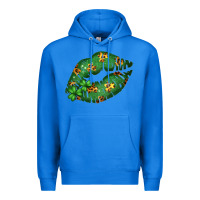 True Royal Green and Leopard Patterned Irish Day Lips Premium Hoodie - Bettercallsaul
