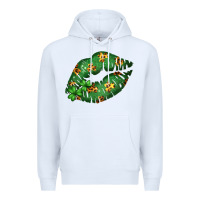 White Green and Leopard Patterned Irish Day Lips Premium Hoodie - Bettercallsaul