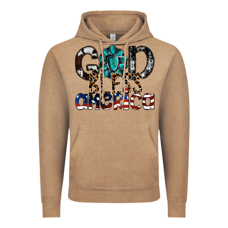 God Bless America Vintage Hoodie by SublimationCraftShop | Teevron