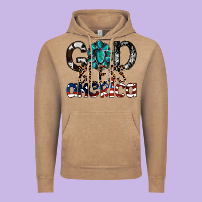 God Bless America Vintage Hoodie Designed By Sublimationcraftshop