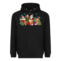 Black santa coffee Heavyweight Hoodie - MaliasSmallBusiness