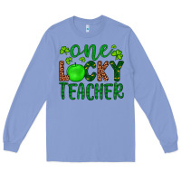 Colony Blue one lucky teacher Long Sleeve Tee - Artiststas