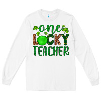 White one lucky teacher Long Sleeve Tee - Artiststas