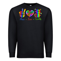 Black Peace Love Equality Premium Sweatshirt - BundleAndBundleShop