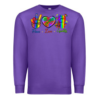 Purple Peace Love Equality Premium Sweatshirt - BundleAndBundleShop
