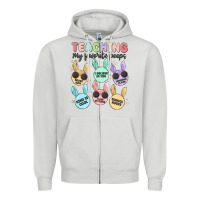 Dove Grey teahing my favorite peeps malia Zipper Hoodie - MaliasSmallBusiness
