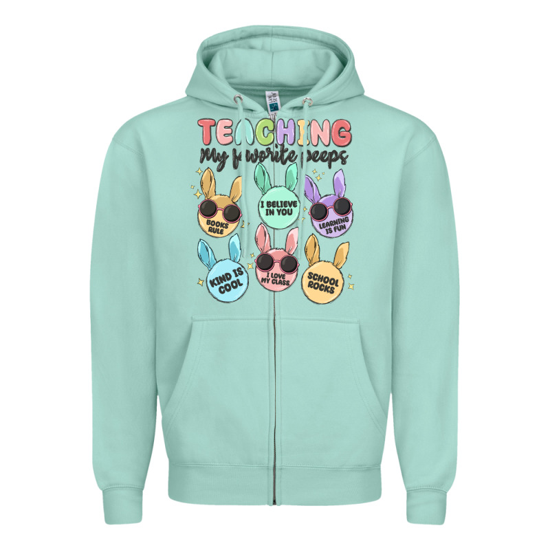 Teahing My Favorite Peeps Malia Zipper Hoodie by MaliasSmallBusiness | Teevron
