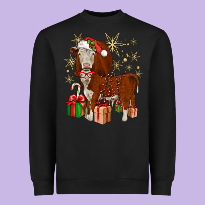 Christmas Hereford Heavyweight Sweatshirt Designed By Jahusdesignshop