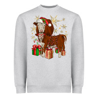 Heather Grey christmas hereford Heavyweight Sweatshirt - JahusDesignShop