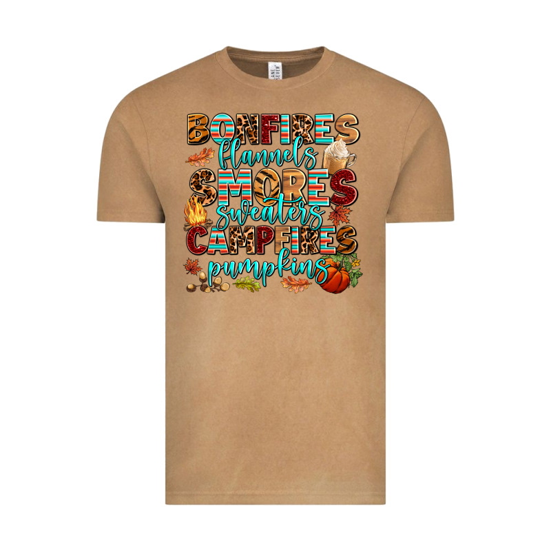 Bonfires Flannels Smores Vintage Tee by AdoDesignShop | Teevron