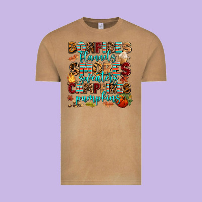 Bonfires Flannels Smores Vintage Tee Designed By Adodesignshop