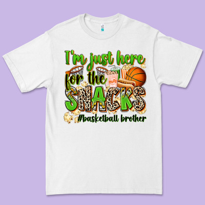 Im Just Here For The Snacks Basketball Brother Premium Tee Designed By Zillion Design Studio